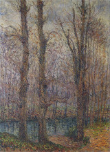 Репродукция картины "trees by the river" художника "луазо гюстав"