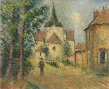 Копия картины "village street" художника "луазо гюстав"