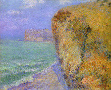 Копия картины "cliffs at grainval" художника "луазо гюстав"