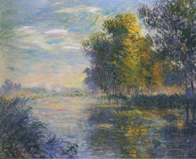Картина "by the eure river in autumn" художника "луазо гюстав"