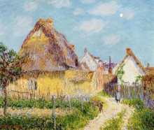 Репродукция картины "thatched cottage" художника "луазо гюстав"