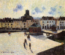 Копия картины "port at dieppe" художника "луазо гюстав"