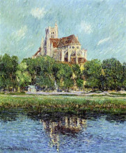 Копия картины "auxerre cathedral" художника "луазо гюстав"