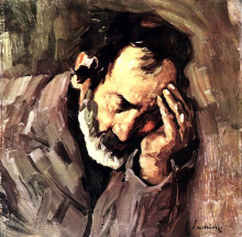 Картина "old man nicolae the fiddler" художника "лучиан штефан"