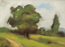 Картина "countryside path (brebu)" художника "лучиан штефан"