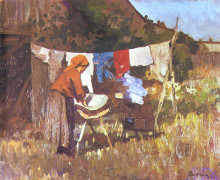 Картина "the laundress" художника "лучиан штефан"