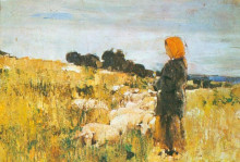 Копия картины "shepherdess" художника "лучиан штефан"