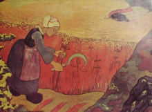 Репродукция картины "harvesting of buckwheat in britain" художника "лякомб жорж"