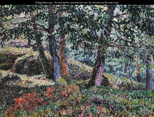Репродукция картины "oaks and blueberry bushes" художника "лякомб жорж"