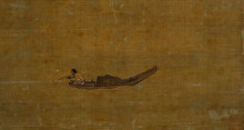 Репродукция картины "angler on a wintry lake (detail)" художника "ма юань"