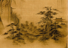 Репродукция картины "dancing and singing (peasants returning from work) (detail 1)" художника "ма юань"