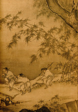 Копия картины "dancing and singing (peasants returning from work) (detail 3)" художника "ма юань"
