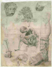 Копия картины "sheet with a study after the spinario and other sculptures" художника "мабюз"