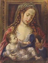 Репродукция картины "madonna and child" художника "мабюз"