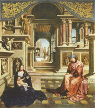 Репродукция картины "saint luke painting the virgin" художника "мабюз"