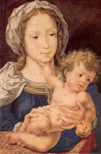 Картина "virgin and child" художника "мабюз"