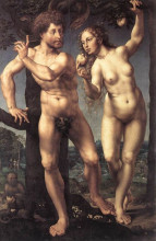 Картина "adam and eve in paradise" художника "мабюз"