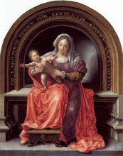 Копия картины "the virgin and child" художника "мабюз"