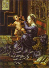 Картина "madonna and child" художника "мабюз"