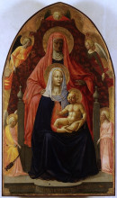 Репродукция картины "the madonna and child with st.anna." художника "мазаччо"