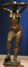 Картина "bather putting up her hair" художника "майоль аристид"
