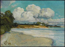 Копия картины "on the lake shore near bronte" художника "макдональд джеймс эдуард херви"