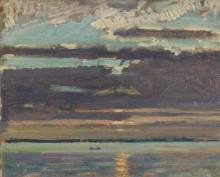 Репродукция картины "sunset, lake simcoe" художника "макдональд джеймс эдуард херви"