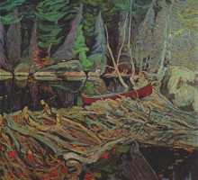 Репродукция картины "the beaver dam" художника "макдональд джеймс эдуард херви"