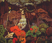 Репродукция картины "algoma waterfall" художника "макдональд джеймс эдуард херви"