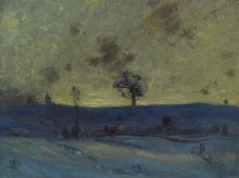 Репродукция картины "snowfields, evening" художника "макдональд джеймс эдуард херви"