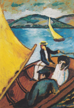Картина "sailing&#160;boat on the&#160;tegernsee" художника "маке август"