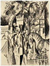 Копия картины "in the&#160;zoological&#160;garden" художника "маке август"