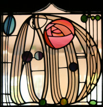 Картина "stained glass window, the hill house glasgow" художника "макинтош чарльз ренни"