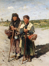 Репродукция картины "две странницы" художника "маковский владимир"