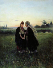 Репродукция картины "мать и дочь" художника "маковский владимир"