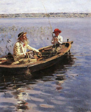Копия картины "рыбак. финляндия." художника "маковский владимир"