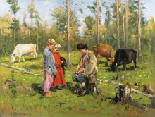 Копия картины "пастушки" художника "маковский владимир"