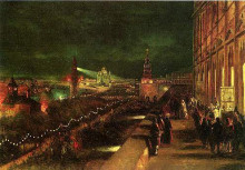 Картина "illumination of moscow on the occasion of the coronation in 1883" художника "маковский константин"