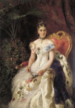 Копия картины "portrait of countess maria mikhailovna volkonskaya" художника "маковский константин"