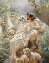Репродукция картины "allegorical scene" художника "маковский константин"