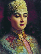 Копия картины "боярышня у окна" художника "маковский константин"