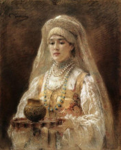 Репродукция картины "portrait" художника "маковский константин"