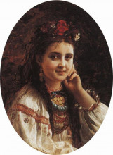 Репродукция картины "portrait" художника "маковский константин"