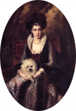 Копия картины "portrait of the artist&#39;s wife" художника "маковский константин"