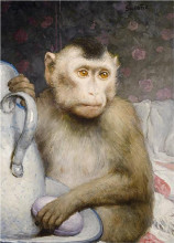 Копия картины "monkey with pitcher" художника "макс габриэль фон"