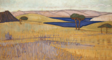 Репродукция картины "lavrio landscape" художника "малеас константин"