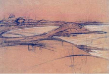 Репродукция картины "landscape (sketch)" художника "малеас константин"