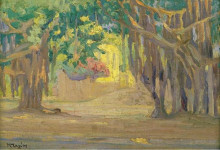 Репродукция картины "trees at cairo" художника "малеас константин"