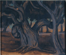 Репродукция картины "olive trees" художника "малеас константин"