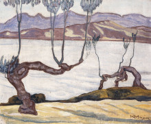 Репродукция картины "landscape of aswan on the nile" художника "малеас константин"